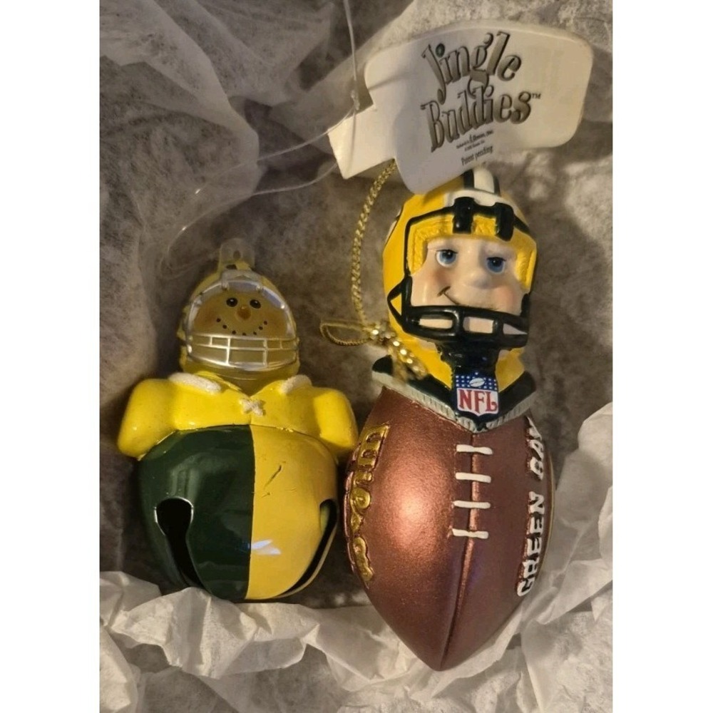 Green Bay Packers Jingle Buddies Ornament Set NFL Christmas Decor